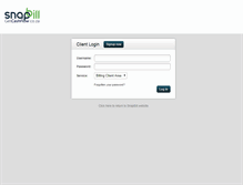 Tablet Screenshot of client.snapbill.com
